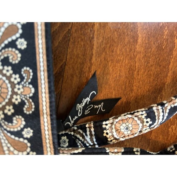 Vera Bradley Retired Cafe Latte Quilted Pattern Purse Handbag Paisley Brown - Picture 3 of 11